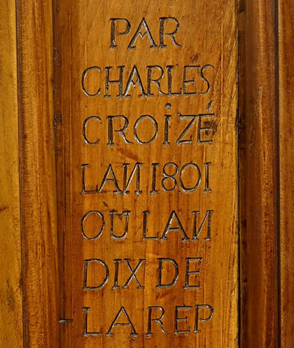 Signature de Charles Croizé menuisier et sculpteur du pays de Rennes